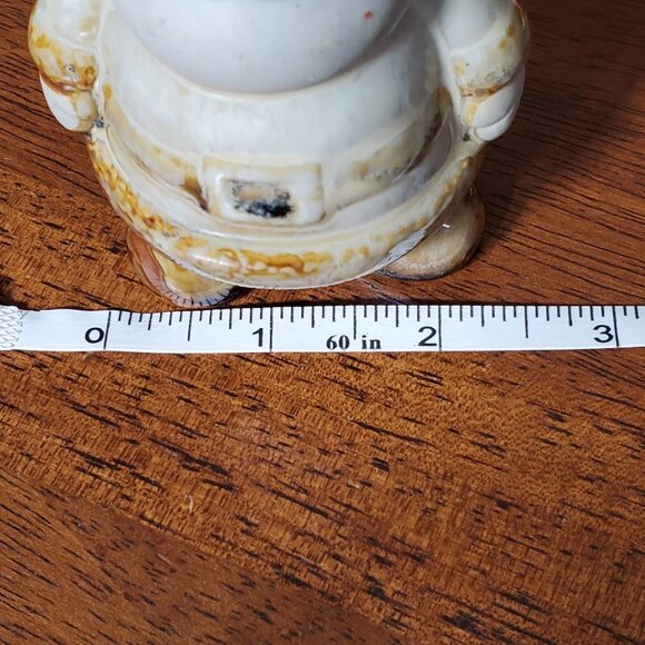 Vintage Little Round Ceramic Santa - Beige - Picture 6 of 8